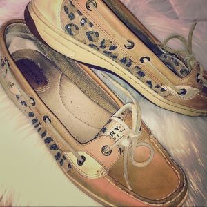 Sperry Topsider Slip-ons w/ Leopard Print